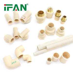 IFAN ASTM2846 Accesorio de CPVC de tamaño completo 1/2 "-3/4" PN16 Enchufe de rosca macho <span class=keywords><strong>crema</strong></span> Inserto de latón Accesorio de tubería de CPVC - Product Image 1