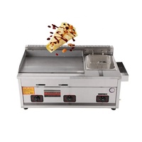 Meilleur prix Cuisinière à gaz tout-en-un avec friteuse, plaque chauffante et bouilloire pour pâtes, hamburgers, steaks