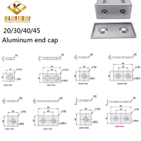 Accessoires de profilé en aluminium industriel embout en alliage d'aluminium section argentée pour profilé en aluminium 2020/3030/4040/4545
