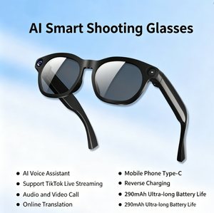Lunettes Intelligentes IA CY03 2026 avec Caméra 8MP, 4 Go de RAM, Vidéo 60 min, Diffusion en Direct TikTok, Commande Vocale IA, Traduction Multilingue, Type C - Product Image 1