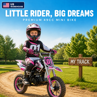 Mini moto tout-terrain rose 49cc de fabrication chinoise, 2 temps, pour loisirs et divertissement en extérieur, entrepôt américain