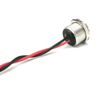 Interrupteur avec bouton-poussoir momentané en acier inoxydable, bouton-poussoir momentané, 16/19/22/25mm, étanche conforme à la norme IP68, 1 pièce