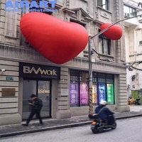 Décorations de vacances, logo de dessin animé gonflable en forme de cœur, mur pour la Saint-Valentin