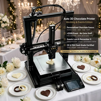 Impresora 3D de Chocolate Elegante para Automóviles, Nueva Impresión Personalizada con Nombre, Diseño de Corazón, Recuerdo para Recepción de Bodas, Certificación CE FDA, 1 Año de Garantía, USB
