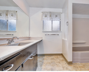 Hiện đại hai lớp treo tường phòng tắm Vanity thép và MDF đá Slate đá cẩm thạch chìm nổi Vanity với rửa lưu vực tủ - Product Image 2