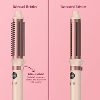 Brosse lissante électrique rétractable 65 W personnalisable avec peigne chauffant