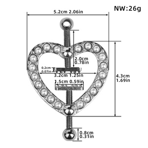 Nuevas Pinzas para Pezones con Forma de Corazón, Estilo BDSM, con Cadena de Metal, Juguetes Eróticos Fetichistas para Mujeres, Juegos para Adultos - Product Image 6