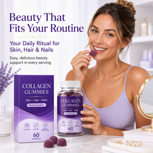 Gummies de Collagène Bio Marque Blanche 500mg avec Acide Hyaluronique, Biotine et Zinc pour le Soutien de la Beauté Adulte – Usine OEM ODM - Product Image 4