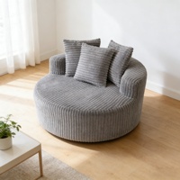 Vente en gros directe usine : Fauteuil-canapé rond individuel relaxant, compressé sous vide, style crème, pour chambre et salon