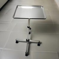 Chariot de salon moderne en acier inoxydable argenté avec 4 roues pivotantes et mobiles pour le rangement de la beauté et des coiffures