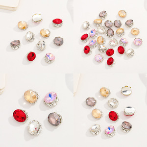 Piedras de Cristal Ovaladas de Nantong, con Reverso Plano, para Decoración de Uñas, Manualidades y Joyería, Paquete de 12 Rejillas - Product Image 2