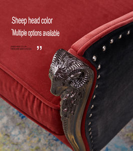 Nordic <span class=keywords><strong>Leather</strong></span> European Design Holz sessel blau Wingback faul Lobby Luxus Royal Wohnzimmer Stühle - Product Image 6