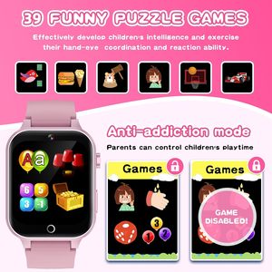 <span class=keywords><strong>Montre</strong></span> connectée pour filles, cadeau pour les 5-12 ans, 39 jeux, écran tactile HD 1,54 pouces, caméra vidéo, lecteur de musique, podomètre, lampe de poche, jouet éducatif - Product Image 5