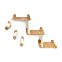 Meubles pour animaux de compagnie en bois, étagère à grimper, table, montage mural, ensemble de meubles pour chat, hamac, condo, griffoir, vente en gros, OEM personnalisé disponible