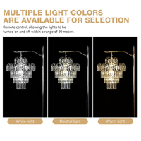 Centre de Table LED Européen de Luxe en Cristal Doré, Support à Fleurs pour Mariage, Éclairage de Fête à Domicile, Décoration de Salle de Banquet