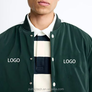 Veste universitaire d'automne-hiver personnalisée OEM pour hommes avec col veste universitaire en satin brodé avec logo personnalisé vierge pour hommes - Product Image 4