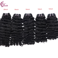 FH Lot de Cheveux Bouclés Brésiliens Birmans 12-28 Pouces en Stock Double Drawn Cheveux Humains Naturels Birmans Bouclés Tissages Extensions en Gros