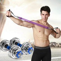 Ensemble d'haltères réglables en chrome et acier pour la musculation à domicile, 15 kg/20 kg/30 kg/50 kg