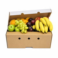 Boîte pliable en carton kraft recyclable, impression personnalisée du logo, emballage pour l'exportation d'œufs, de maïs et de fruits (usine ODM)