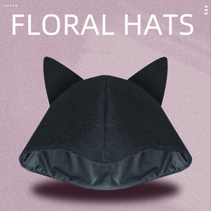 Luling Yaoyao <b>Cat</b> <b>Hat</b> One Size Black Magic Halloween <b>Costume</b> Photo Booth Prop - Product Image 2