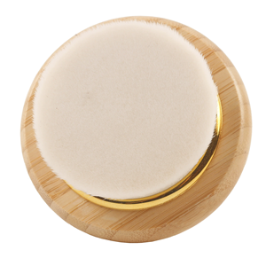 Round Bamboo <strong>Bath</strong> Body Brush Soft Bristles Gentle Exfoliating Shower Scrubber for Deep Cleansing &amp; Skin Massage with Gold <strong>Trim</strong> - Product Image 5
