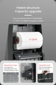 Chargeable Auto Cut Touchless Automatic Roll Paper Towel Dispenser Dispensador Automatico De Toallas De Papel