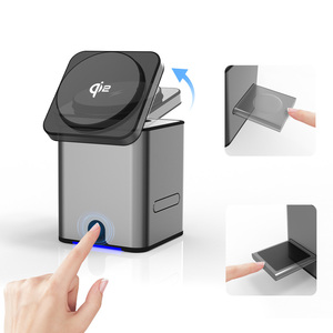   Chargeur sans fil magnétique certifié 3 en 1, station de charge pliable rétractable en forme de cube, support de charge sans fil rapide 15W - Product Image 4
