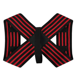 Corrector de Postura para Hombre, en Tela Negra y Roja, Soporte para Espalda, Tallas S, M, L, XL, XXL, Producto Ortopédico - Product Image 1