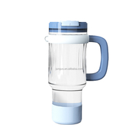 Mixeur personnel portable avec poignée, couvercle anti-fuite, compatible porte-gobelet, pour smoothies et jus, idéal pour les voyages et la salle de sport