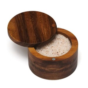 Wooden Salt Shaker Solid Wood With Lid Kitchen <b>Spice</b> <b>Jar</b> For Seasoning Storage - Product Image 2