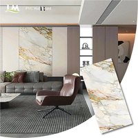 Panneau mural en PVC imperméable 3D effet marbre UV, panneau de décoration intérieure écologique, plaque en plastique colorée pour hôtel