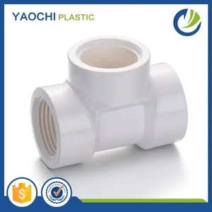 BS tiêu chuẩn 3 cách thoát nước trắng 1 1/4 "ren TEE PVC nữ chủ đề nước ống nước phụ kiện đường ống 90 độ bằng Tee - Product Image 5