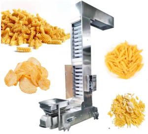 Convoyeur à vis sans fin de type Z de qualité alimentaire, élévateur vertical, machine d'emballage, vitesse réglable en PU/PVC/PP pour les macaronis - Product Image 1