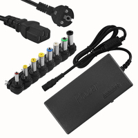 Adaptador de corriente ajustable universal para ordenador portátil, cargador multifunción con 8 puertos, 96W, 12V, 15V, 16V, 18V, 19V, 20V, 24V