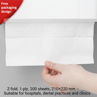 Serviettes en papier pour les mains 1 pli, super absorbantes, en pâte de bois vierge, anti-contamination croisée, pliées en accordéon, pour hôpitaux et cliniques, OEM/ODM