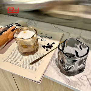 10 أونصة فريدة من نوعها شكل غير منتظم قاعدة مربعة سميكة تصميم الحليب الشاي القهوة ويسكي الشرب Ult-funtion الحلوى - Product Image 4