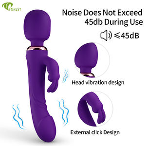 Motorlu Titreşimli El Tipi Çubuk Tavşan Vibratör 3'ü 1 Arada USB Klitoris Vibratörü Silikon Oyuncaklar Kadın Orgazmı için Titreşimli Masaj Aleti - Product Image 5