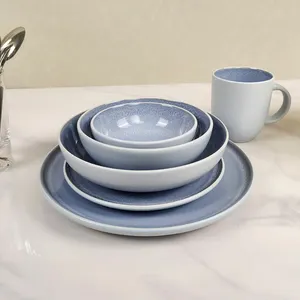 Extreem Duurzaam Diner Set Groothandel Fabrikant Bestek Set Plaat Luxe Groen Servies Sets