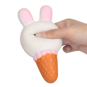 Pu Rabbit Head Ice Cream Slow <b>Rebound</b> Toy For Kids 2 To 4 Years Unisex Fidget Toy - Product Image 3