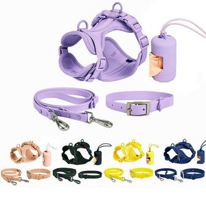Customizable Luxury Polyester <b>Dog</b> <b>Harness</b> Waterproof PVC Coated Adjustable Pet <b>Dog</b> Collar Leash Set Personalized Waterproof - Product Image 2