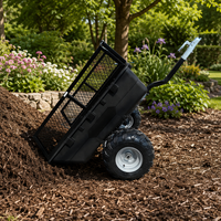 Remorque ATV galvanisée à chaud avec plateau basculant, remorque utilitaire à essieu simple pour le transport de marchandises tout-terrain