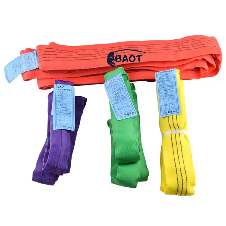 Baot Polyester 3T Gurtband Lifting Sling Rohmaterial Gürtel Gelbe Farbe Sicherheit