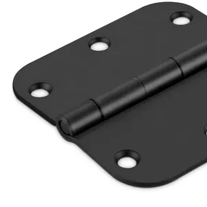 SORGMACH Door Hinge Spring Ball Bearing Rounded Corner 3.5 Inch X Inch Black Heavy Duty Door Hinges Steel Hinge