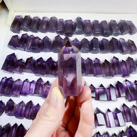 Tour de cristal d'améthyste brésilienne en diamant, technique de mosaïque de pierres brutes, poli, cadeau DIY, mascotte, livraison directe du fabricant