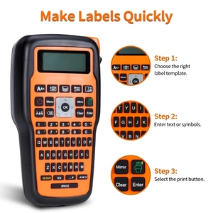 E1000 <span class=keywords><strong>Pro</strong></span> Label Machine Industrial Maker, Etiquetadora para Trabajos de Etiquetado Industrial Compatible con Brother Tape - Product Image 4