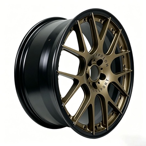 ล้อปลอมขอบบรอนซ์สีดำสไตล์มอเตอร์สปอร์ต4x100 6X139.7 5X120 5x112สำหรับ Taos Taos - Product Image 4