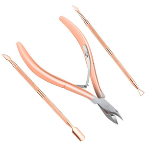 WELLFLYER CNSET-045 all'ingrosso strumento per Manicure in acciaio inossidabile cuticola pinza cuticola Trimmer cuticola pinza Set con File Nile - Product Image 3