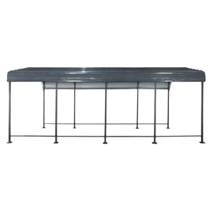 Abri d'auto en métal noir galvanisé tout temps pour voiture, camion, SUV, pergola à usage multiple, pavillon gazebo. - Product Image 2