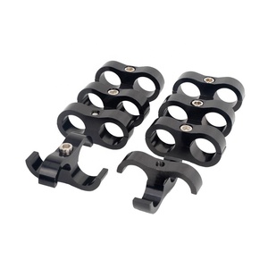 AN6 AN8 AN10 Phôi nhôm anodized đen bện hose separator kẹp dòng nhiên liệu chia kẹp - Product Image 5