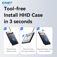 Boîtier SSD CE50-3 EAGET vente en gros boîtier Hdd SATA 2.5 pouces prise en charge 6 to USB3.0 boîtier de disque dur pour boîtier Hdd Office Gen 5Gbps